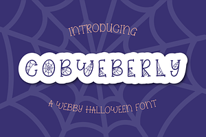 Cobweberly Halloween Spider Web Font