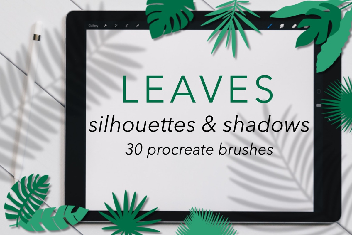 Leaves and Shadow Procreate Brushes, a Brush Add-On by Almazova Dolzhenko (Photo 1 of 3)