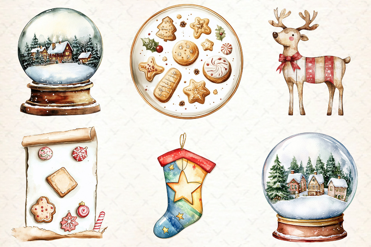 Warm Nostalgic Christmas Clipart, an Illustration by Libby Wishes (Photo 4 of 9)