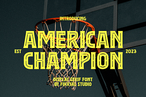 American Champion – Display Serif, a Serif Font by Fikryal Studio