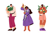 People holding different items set, a Person Illustration by Good Studio (Thumbnail 3 of 5)