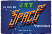 Space Vacation layered font, a Symbol Font by VozzyStock (Thumbnail 4 of 8)