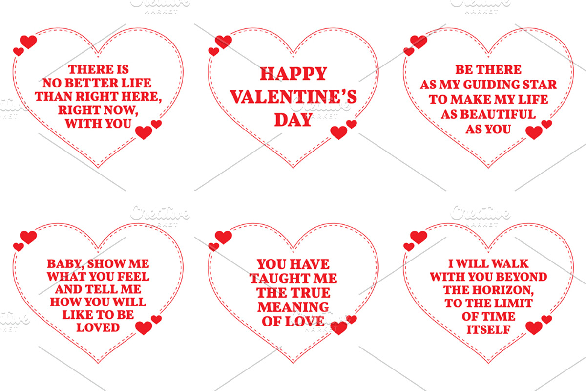 Nine Love Quotes. Set 9/26, a Decorative Illustration by sibgat, image size:1200x800