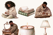 Black Neutral Planner Clipart Bundle, a Person Illustration by BusyDaydesign (Thumbnail 2 of 9)