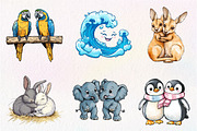 Cute Noah's ark watercolor clip art,, an Illustration by CreationArt (Thumbnail 6 of 9)