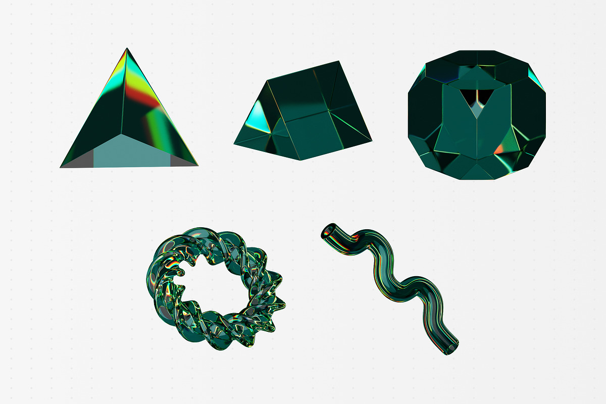 Holographic Glass 3D Icon Set, an Object 3D Model by Eklip Studio (Photo 3 of 3)