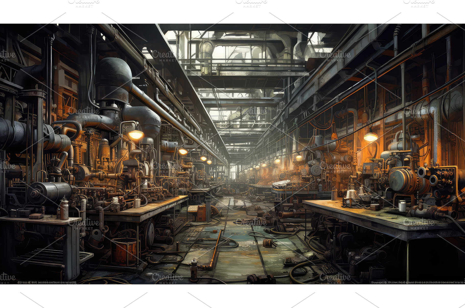 vintage wallpaper industrial, an Industrial Photo by pikepicture