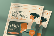 World Teacher's Day Flyer Template, a Flyer Template by Annora Studio (Thumbnail 4 of 4)