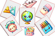 Kawaii School Sublimation Stickers, an Illustration by Creative Art (Thumbnail 3 of 9)