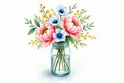 Pastel Floral Watercolor Art, an Illustration by jahid234 (Thumbnail 8 of 11)