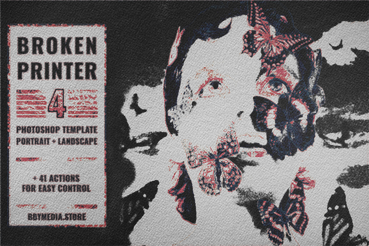 Broken Printer 4 PSD Template, a Layer Style Add-On by bbymedia.store (Photo 1 of 39)