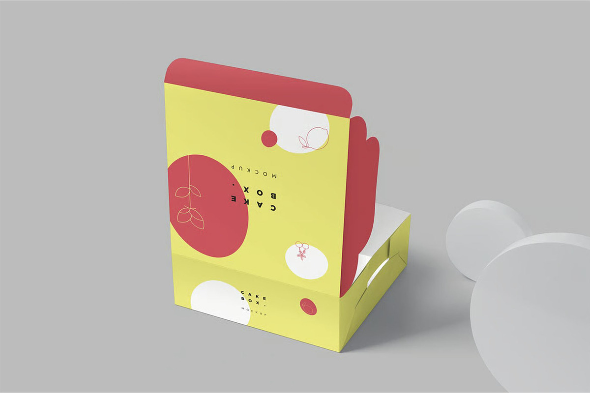 Bakery Cake Box Mockup, a Packaging Mockup by megostudi0 (Photo 3 of 7)