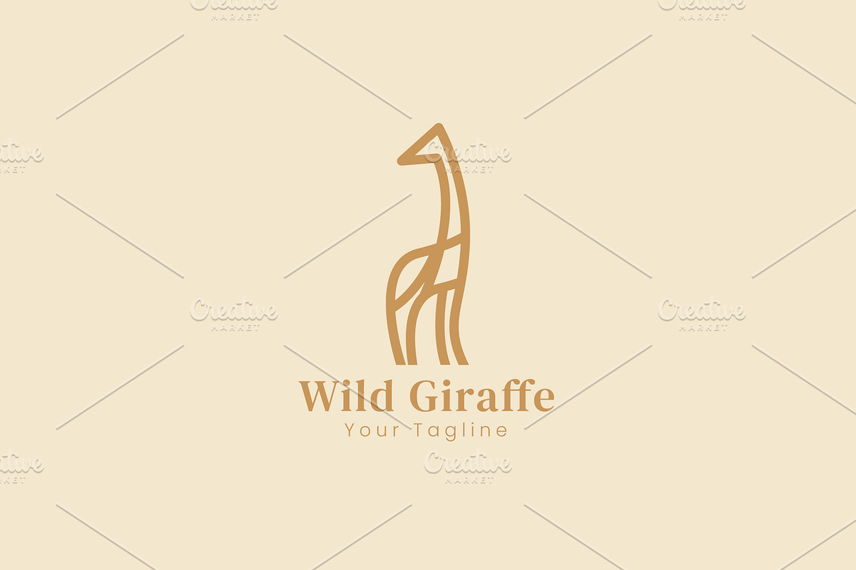 giraffe logo illustration, a Branding & Logo Template by Dyn Studio