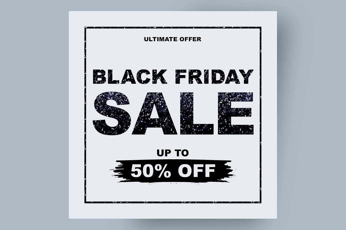 Glitter Black friday sale template, a Marketing Template by Love Giftery (Photo 1 of 2)