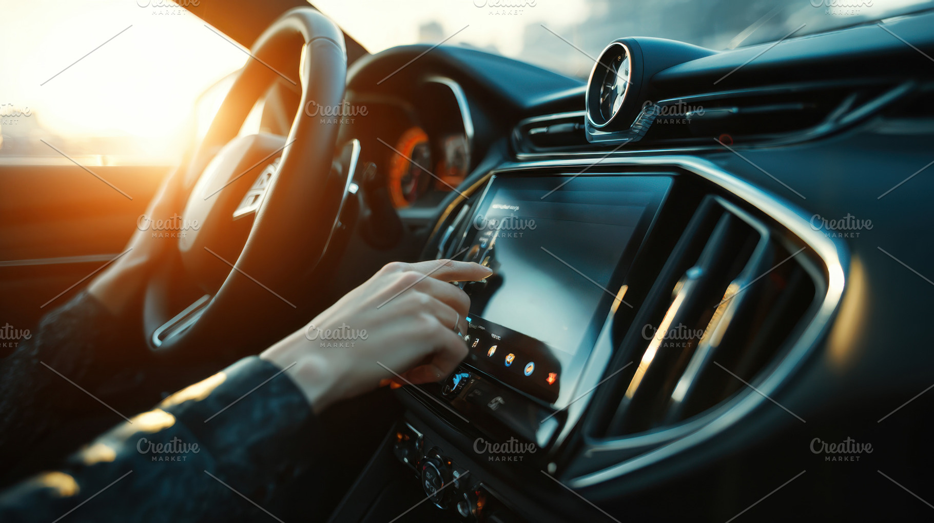 Driving in the city with technology, a Photo by Beautiful things