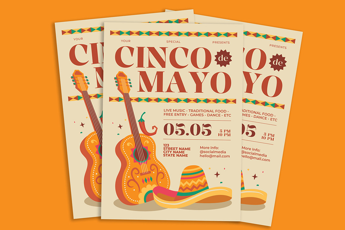 Cinco De Mayo Party Flyer, a Flyer Template by Gumico Studio. (Photo 2 of 3)