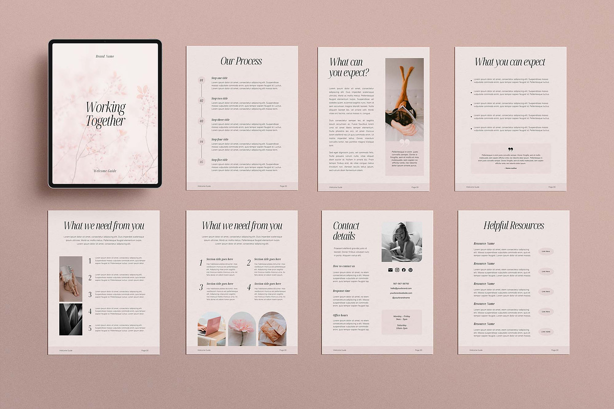 Client Welcome Packet Canva Template, a Magazine Template by Sierra Creative Studio (Photo 5 of 12)