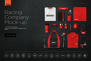 Car Racing Company Identity Mock-up, an Advertising Mockup by Mocca Mockups Store