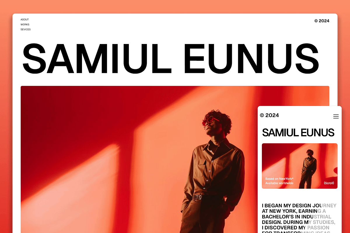 Orrin - Portfolio Framer Template, a Landing Page Template by Flow Samurai Templates (Photo 1 of 4)