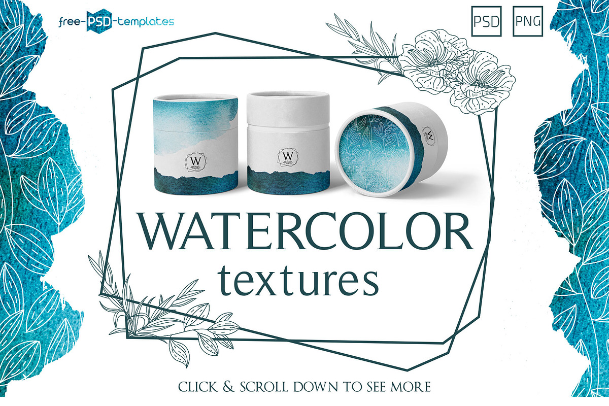 Watercolor Textures and Alphabet, an Object Graphic by Free-PSD-Templates (Photo 3 of 4)
