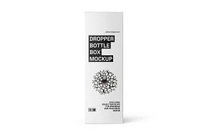 Dropper Bottle And Box Mockup