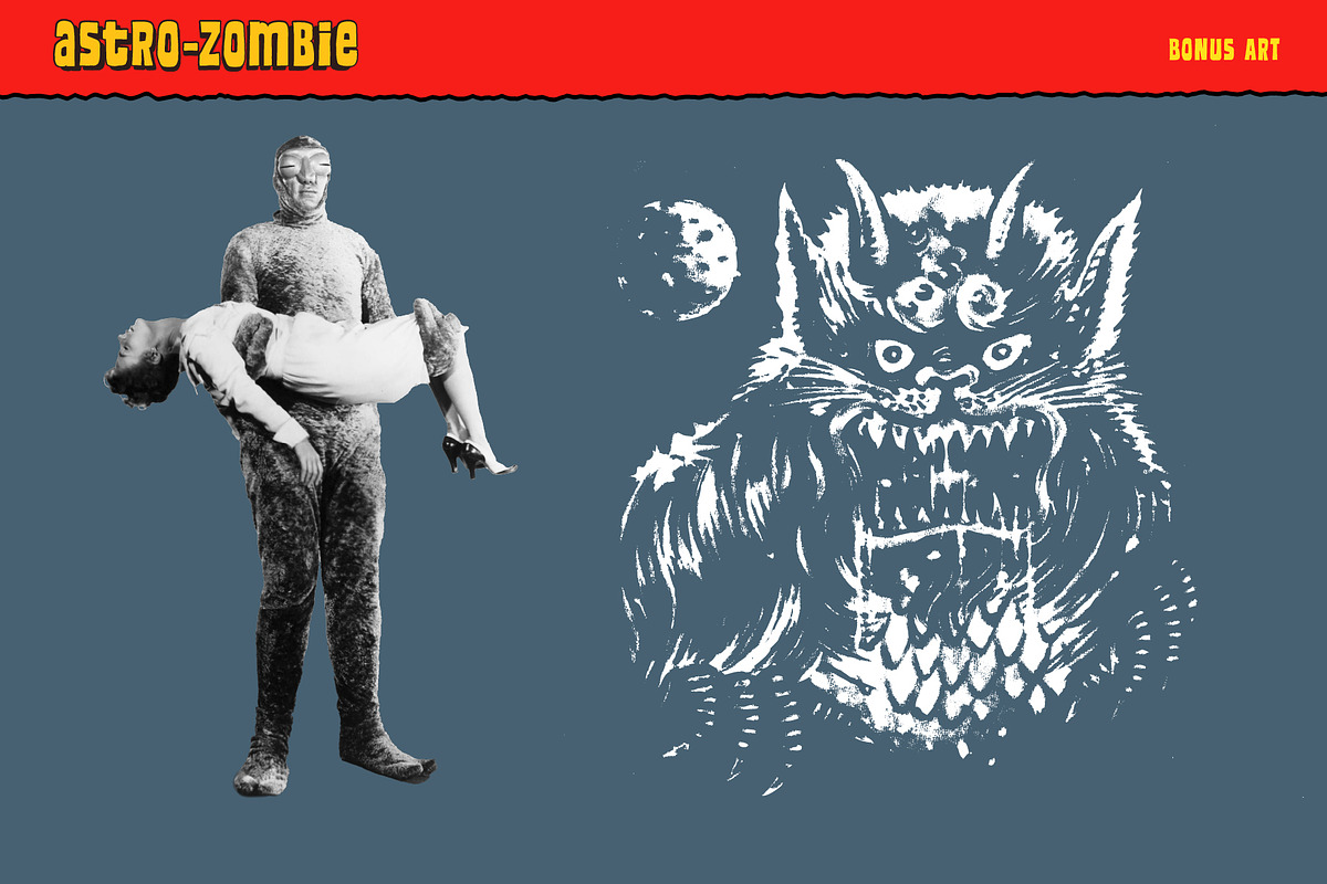 PM Astro-Zombie Design Collection, a Handwritten Font by Paper Moon Graphic Supply (Photo 10 of 13)