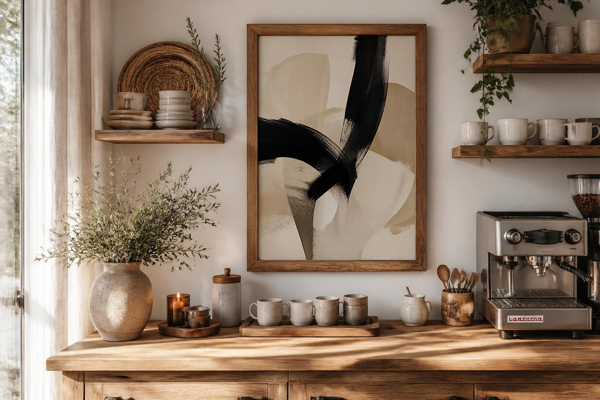 Abstract Neutral Modern Wall Art, a Decorative Illustration by elfy creative (Photo 4 of 6)