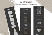 32 Stamp brushes Photoshop/Procreate, a Brush Add-On by Andreen (Thumbnail 3 of 6)