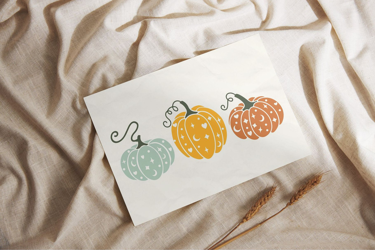 Cute Pumpkin SVG Bundle, an Object Graphic by Createble (Photo 2 of 7)