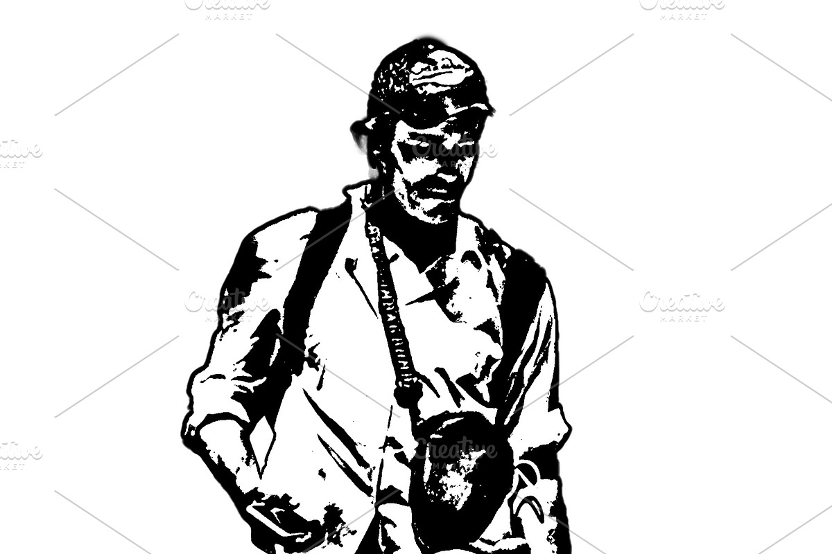 Isolated graphic of young adult carrying a skateboard, a Person Illustration by DanFLCreativo