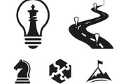 Five business strategy logo designs, a Person Illustration by LogosDen (Thumbnail 2 of 3)