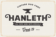 Hanleth vintage font duo, a Sans Serif Font by great19 (Thumbnail 2 of 15)