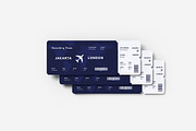 Airlines Ticket Mockup, a Product Mockup by FathirMarz (Thumbnail 2 of 10)