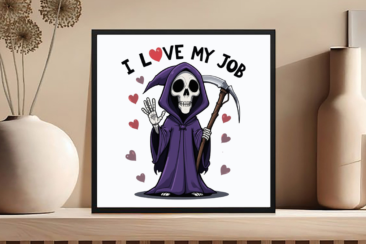 I Love My Job, Reaper Cartoon, an Illustration by DreamCafeArt (Photo 5 of 7)