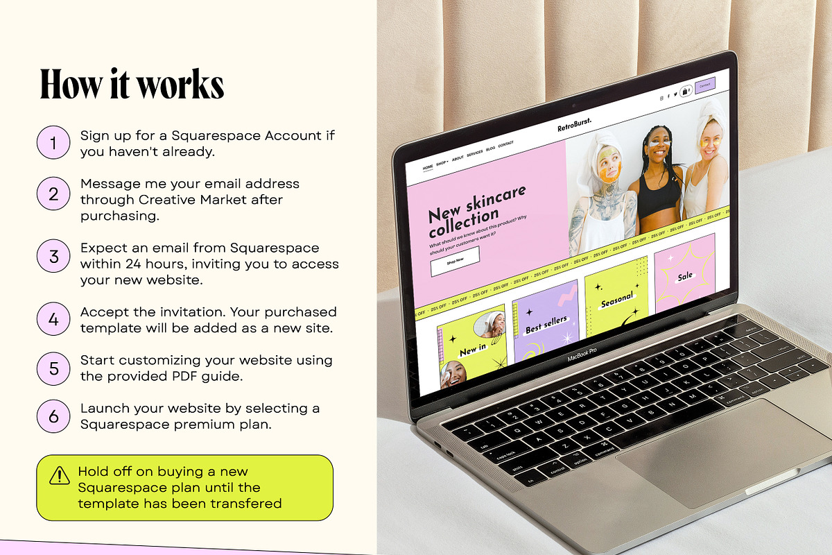Retro Beauty Website Template, a Squarespace Template by Template Twist Shop (Photo 5 of 10)