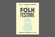 Folk Music Fest vector poster set, an Object Illustration by PoPaShop (Thumbnail 3 of 8)