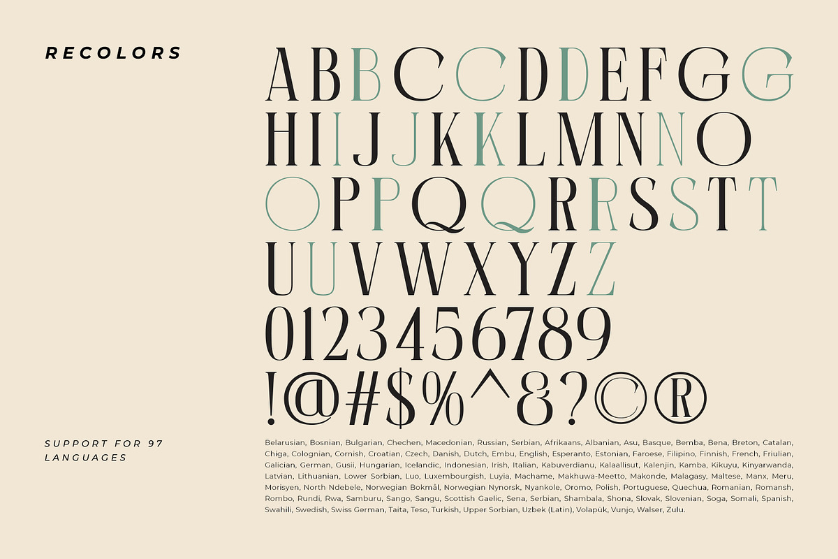 Recolors, a Serif Font by Nathatype (Photo 8 of 15)