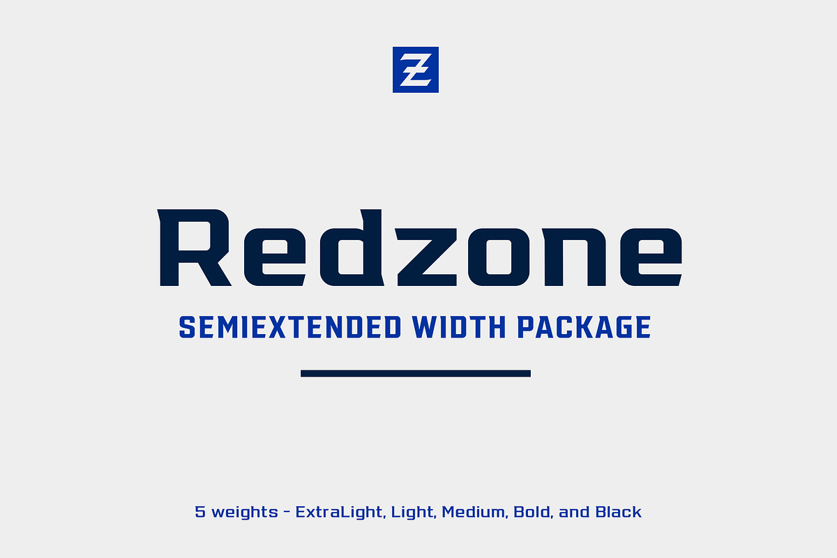 Redzone Display – SemiExtended, a Font by VarsityType® (Photo 1 of 10)