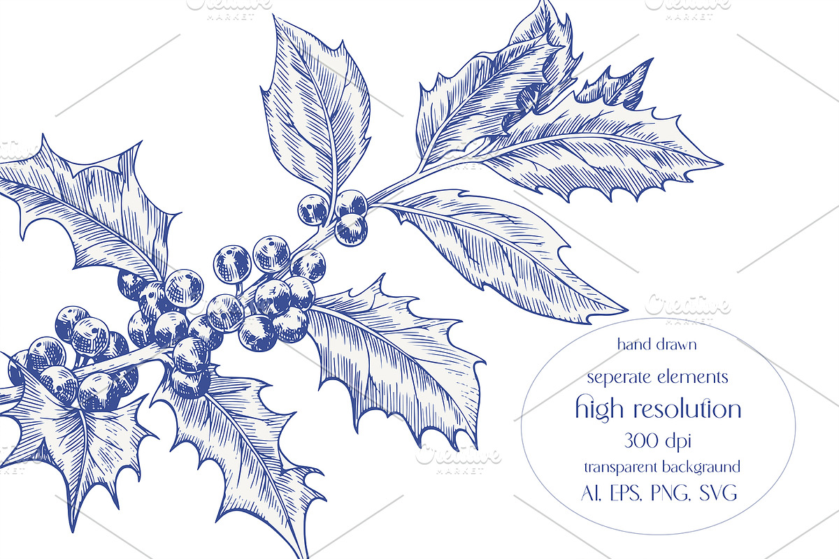 Christmas Wreaths & Decor Vector set, an Object Graphic by ON_lineart_store (Photo 8 of 10)