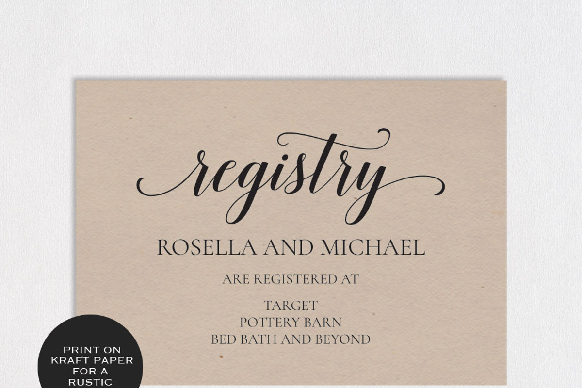Registry Cards Editable SHR458, an Invitation Template by Shafura_Wedding (Photo 2 of 5)