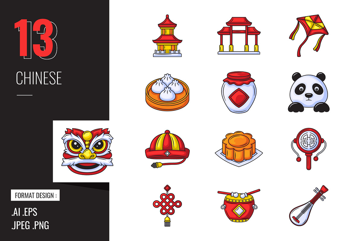 Chinese Icon Set, a Duotone Icon by shin_std