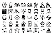 International Children Day Icons, an Outline Icon by Vector Portal (Thumbnail 3 of 5)