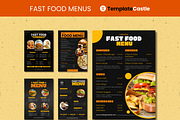 5 Fast Food Menu Templates Canva, a Templates & Theme by TemplateCastleStore (Thumbnail 1 of 9)