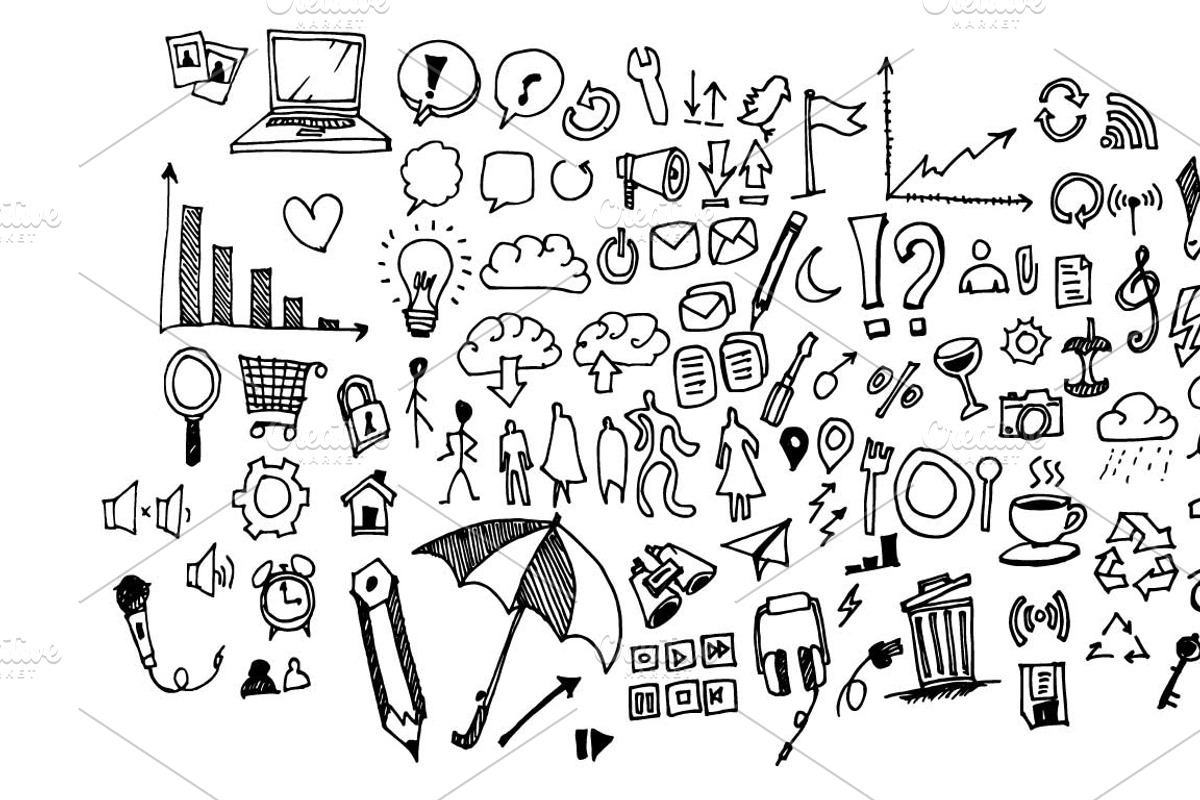 4657 Hand Drawn doodle elements, an Education Illustration by TKDoodle (Photo 22 of 77)