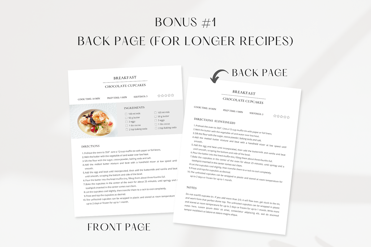 Recipe Sheet Template, a Flyer Template by ShopRShop (Photo 4 of 9)
