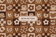 Cute cafe bear pattern, a Pattern Graphic by Viaireshop (Thumbnail 1 of 6)