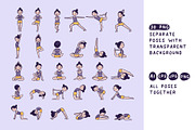 30 Yoga Poses, a Healthcare Illustration by Apolinarias Art (Thumbnail 2 of 9)