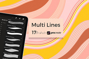 Multi Lines Procreate Brushes