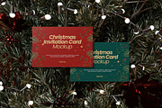 Christmas Invitation Card Mockup, a Merchandise Mockup by Rielismee (Thumbnail 3 of 5)