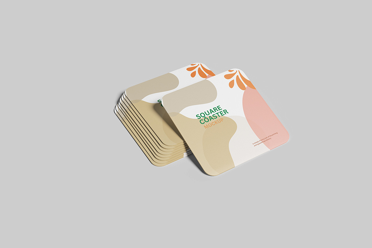 Square Coaster Mockup, a Product Mockup by seulangagraphic (Photo 4 of 5)